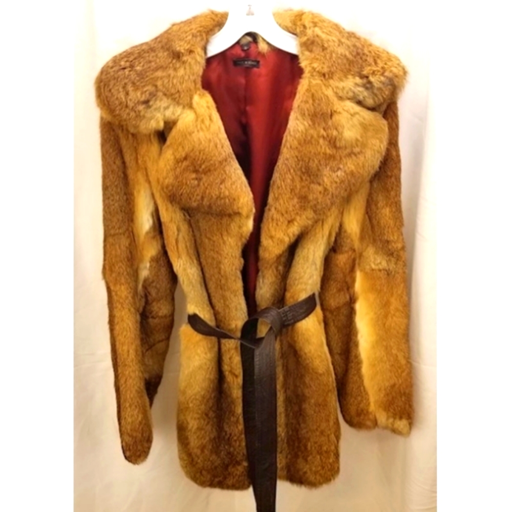 Luxurious Brown Faux Fur Coat